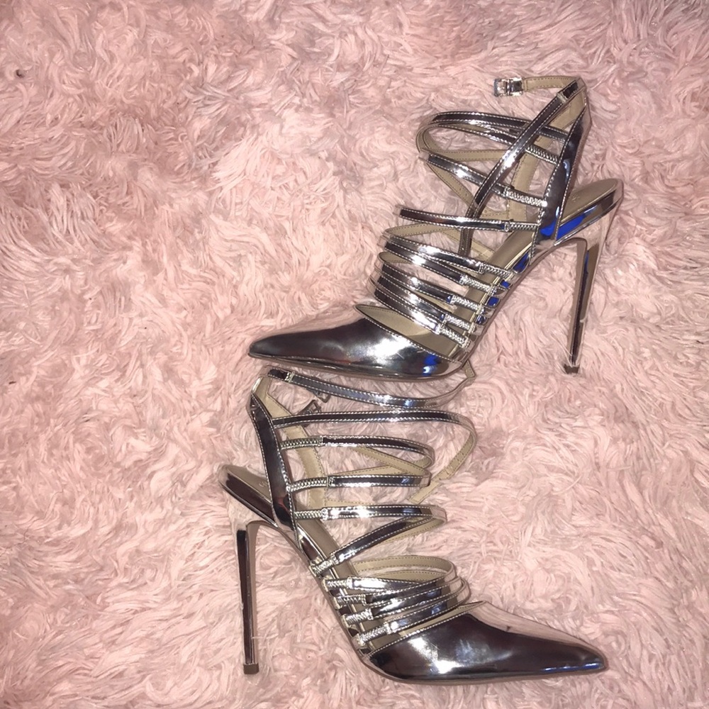 Silver 4inch heel